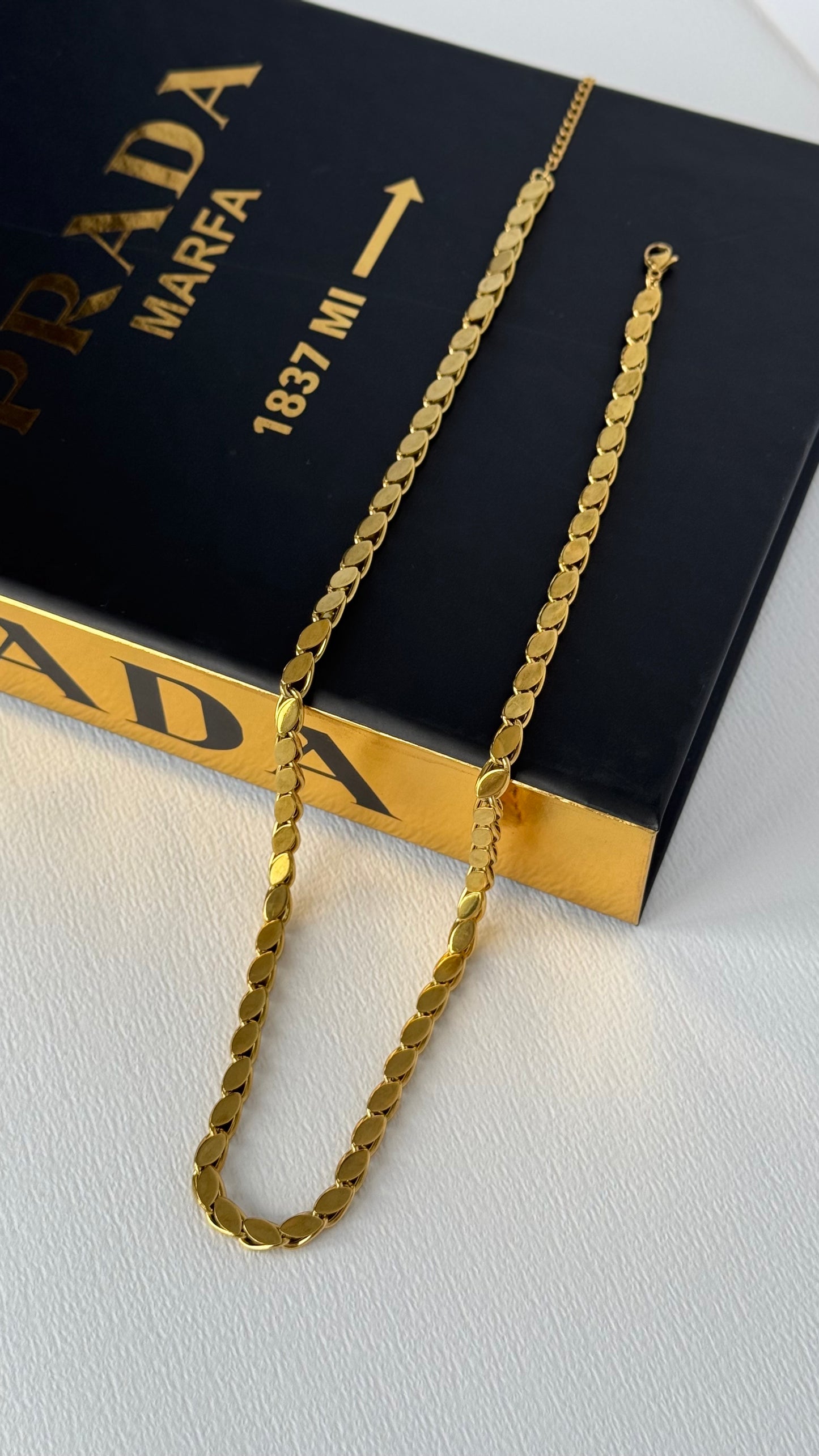 Çelik Arpa Gold Kolye