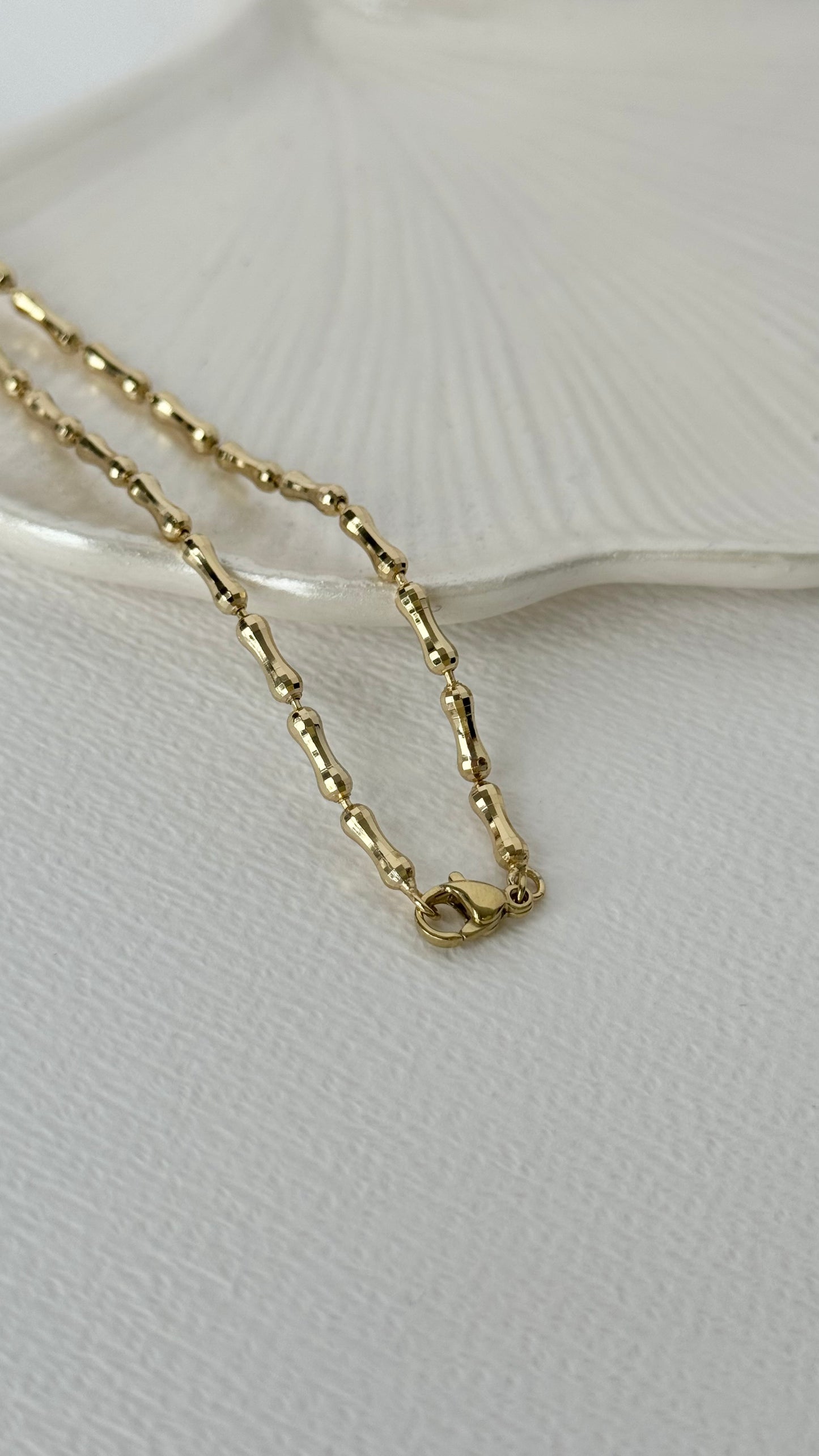 Silindir Gold Zincir Kolye