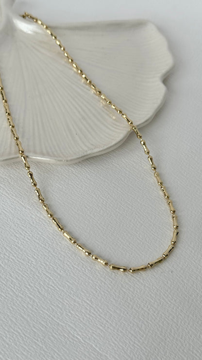 Silindir Gold Zincir Kolye