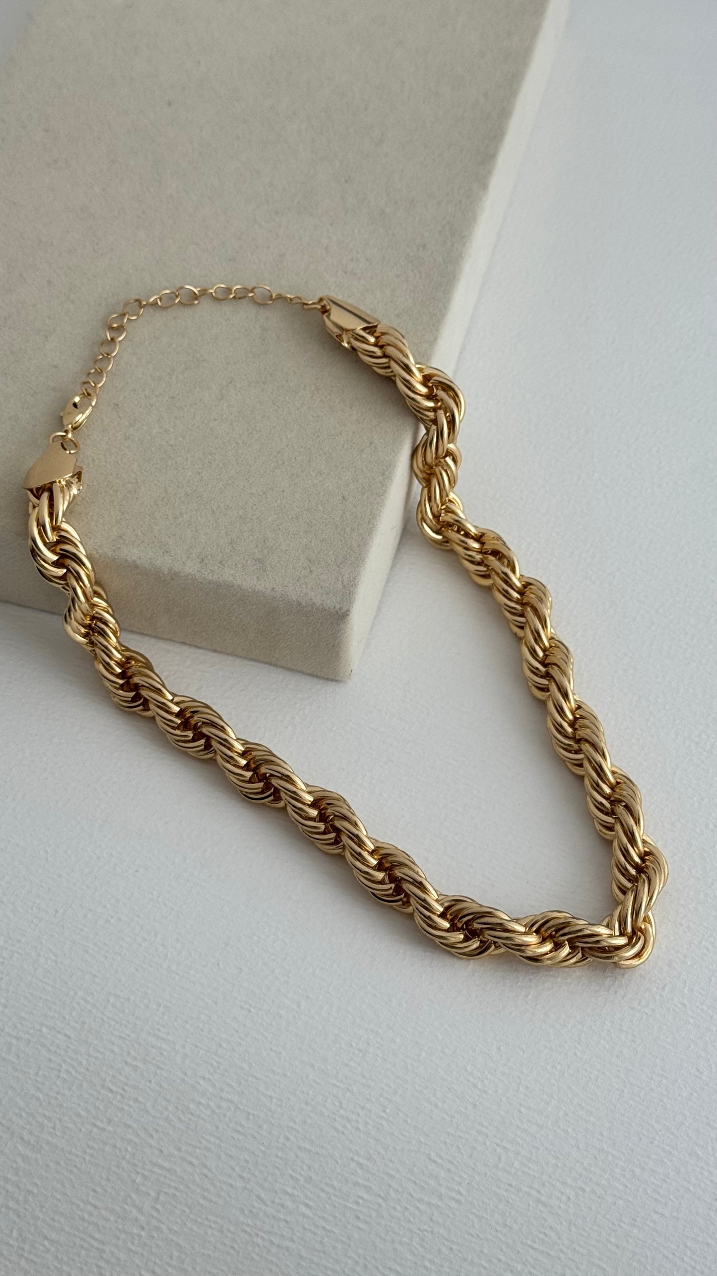 Kalın Burgu Tasarım Gold Kolye