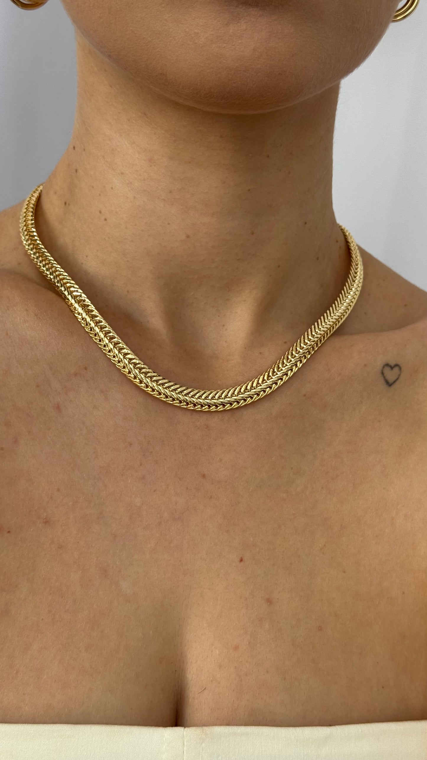Marka Model Hasır Gold Kolye
