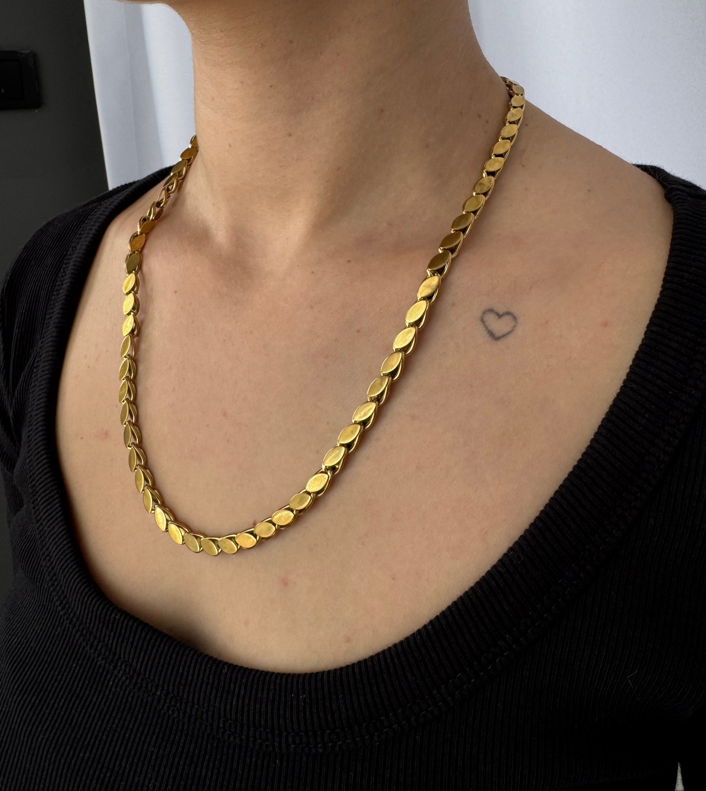 Çelik Arpa Gold Kolye