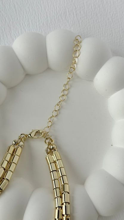 Baget Charm Detaylı Altın Kolye